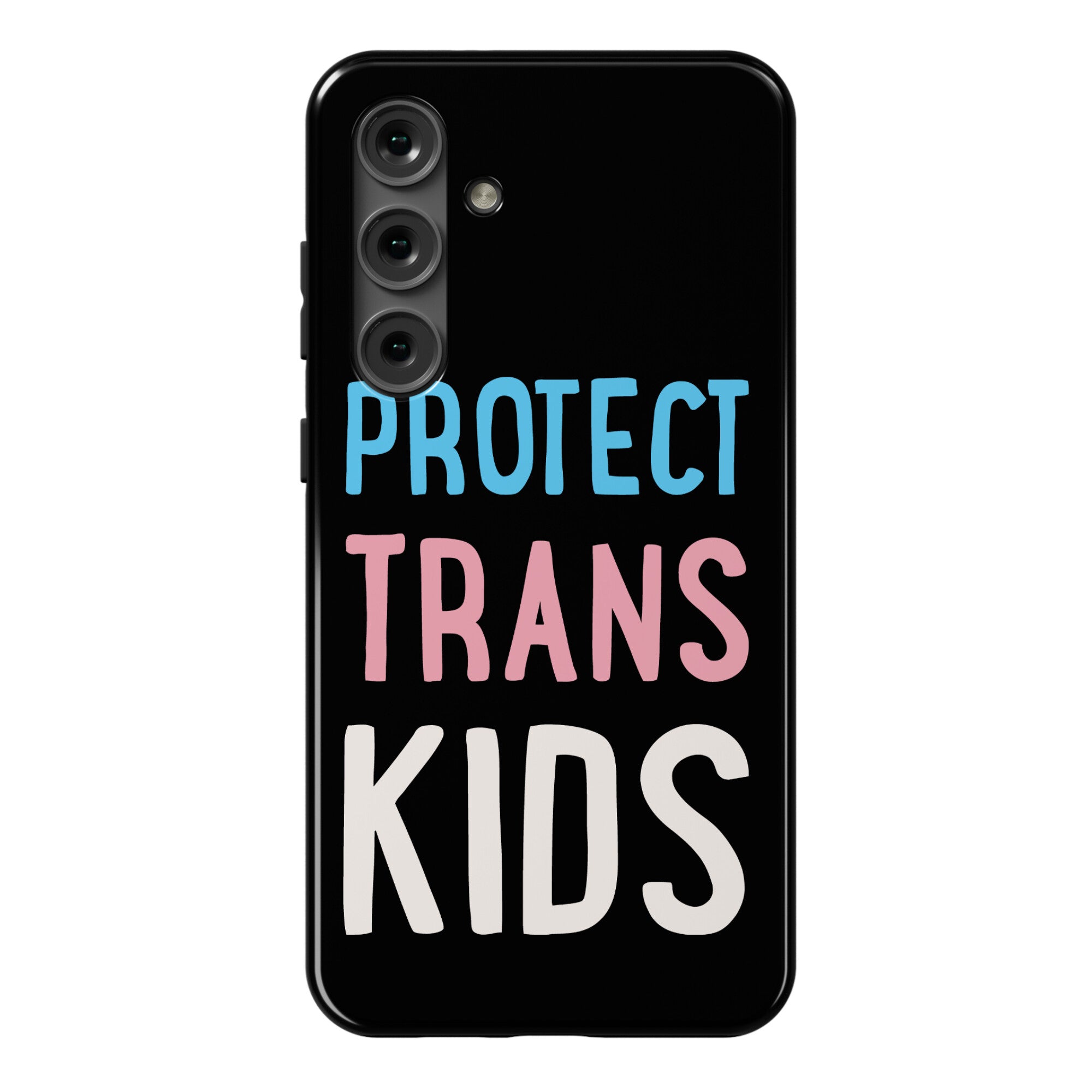 Protect Trans Kids White Print Phone Case